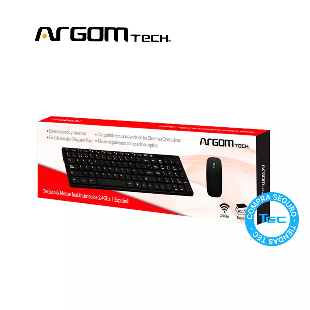 Kit Teclado y Mouse Argom Tech Inal mbrico Tiendas TEC