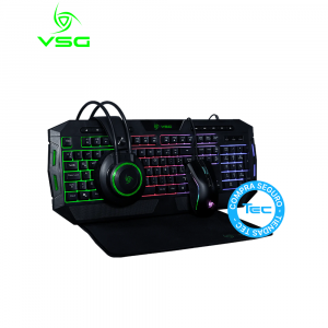 Kit VSG 4 en 1 CRUX Teclado + Mouse + Pad Mouse