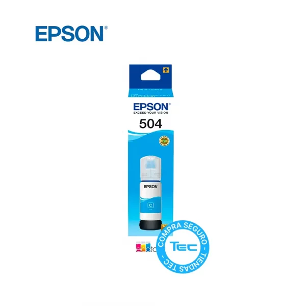 Tinta Epson T504 Color Azul