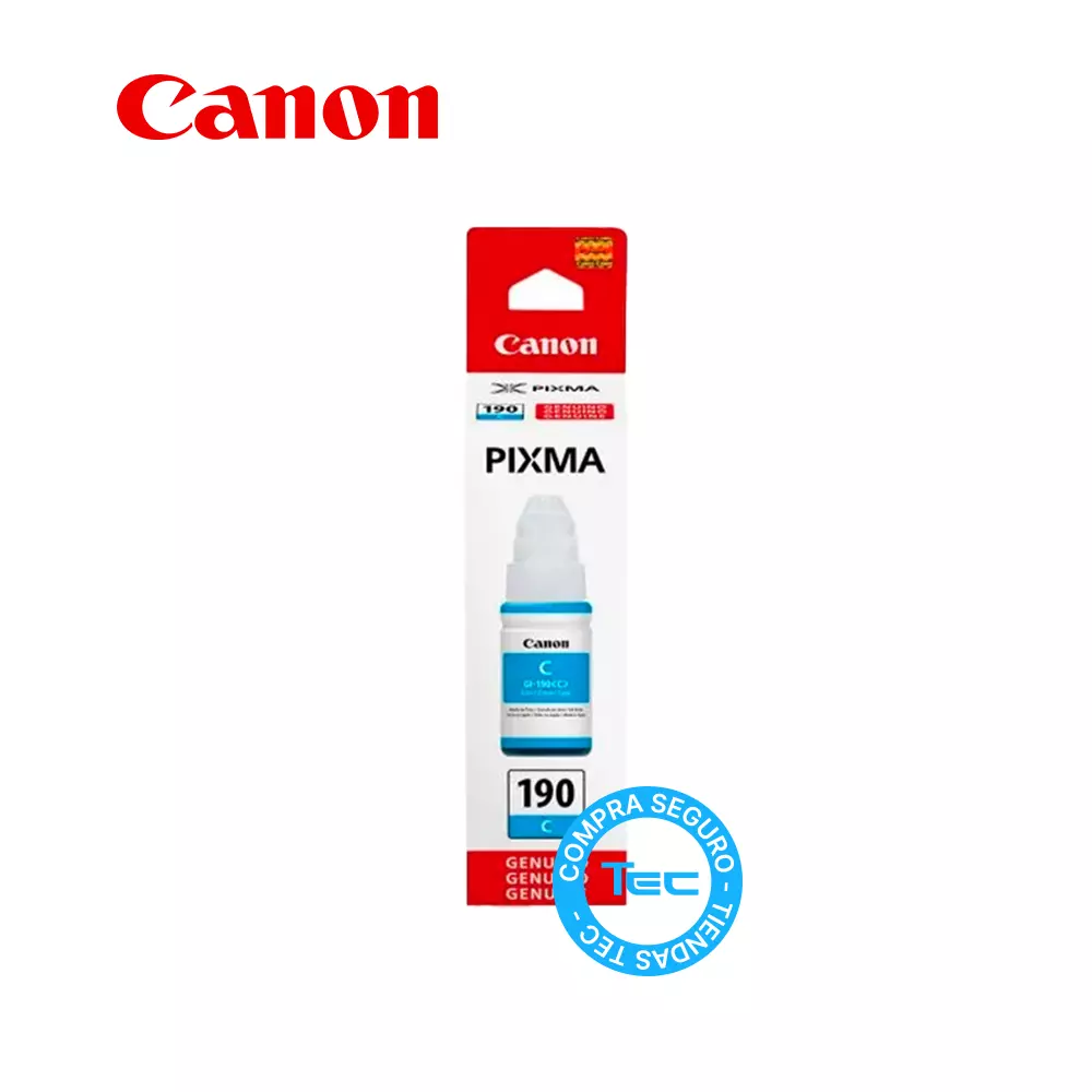 Tinta Impresora Canon GI-190 C, Color Azul