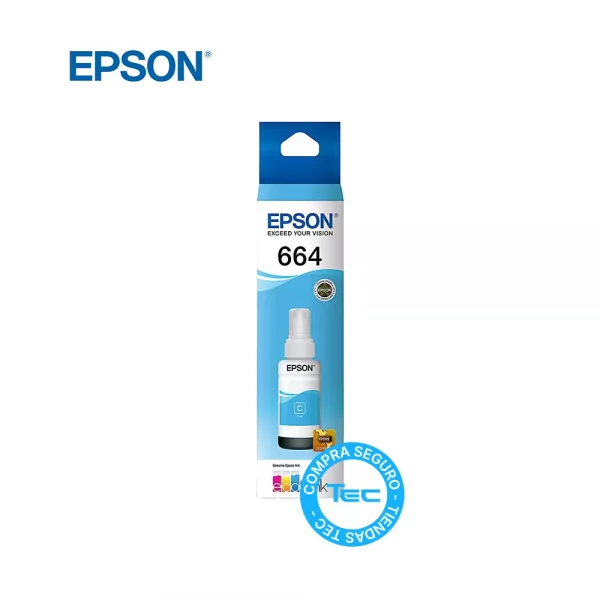 Tinta Impresora EPSON 664, Color Azul1