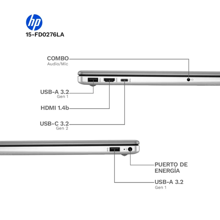 Laptop HP 15-FD0276LA Intel Core i7-1355U (4) Laptop HP 15-FD0276LA Intel Core i7-1355U (4)