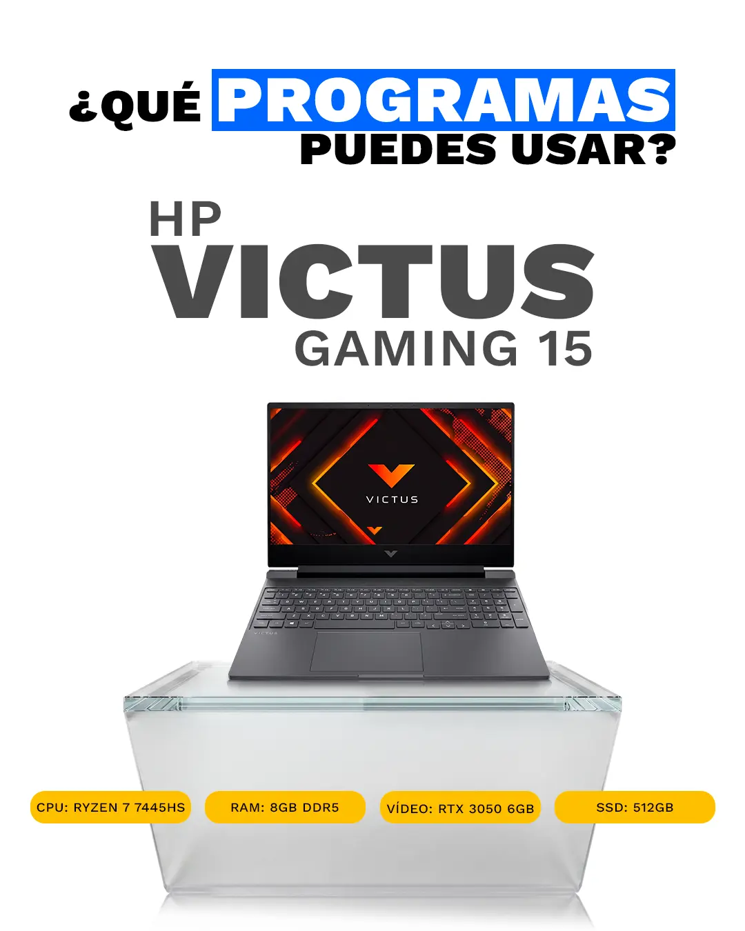Laptop HP VICTUS Gaming 15-FB3019LA Ryzen 7 7445HS | 8GB RAM | 512GB SSD | 15.6" FHD (BT4F6LA#ABM) 1 Programas de Arquitectura HP Victus
