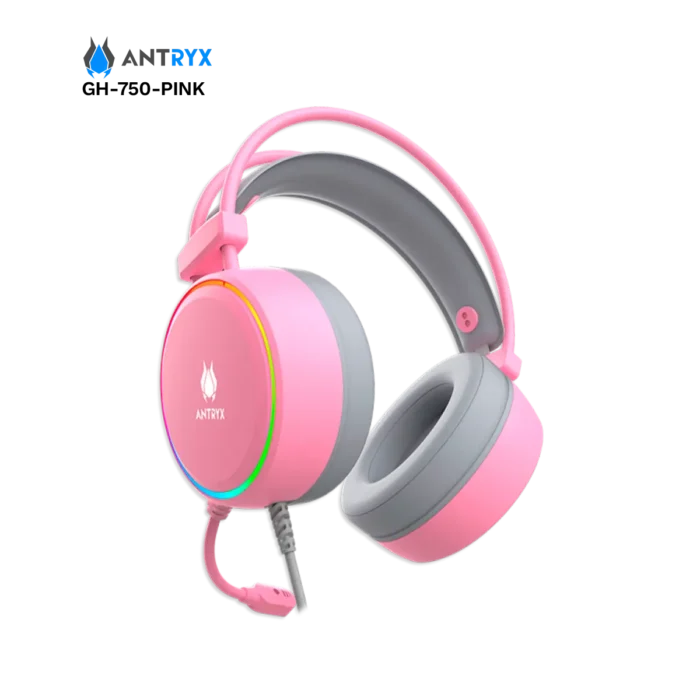 Audífono Gamer Antryx GH-750 Pink (3) Audífono Gamer Antryx GH-750 Pink (3)