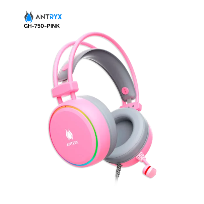 Audífono Gamer Antryx GH-750 Pink (4) Audífono Gamer Antryx GH-750 Pink (4)