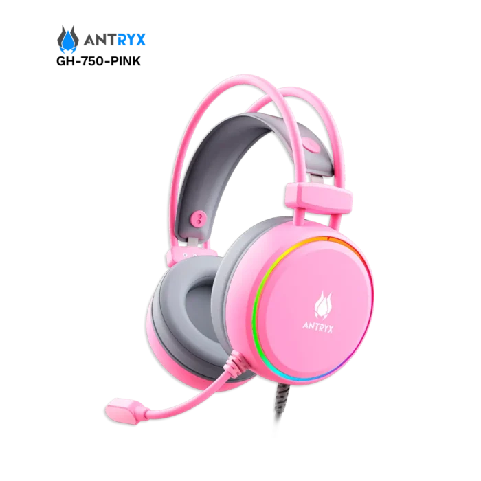 Audífono Gamer Antryx GH-750 Pink (5) Audífono Gamer Antryx GH-750 Pink (5)