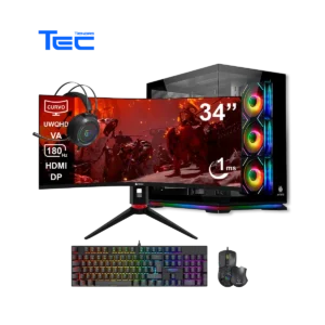 Computadora AMD Ryzen 7-8700F | 16GB RAM | 1TB SSD | 34" WQHD