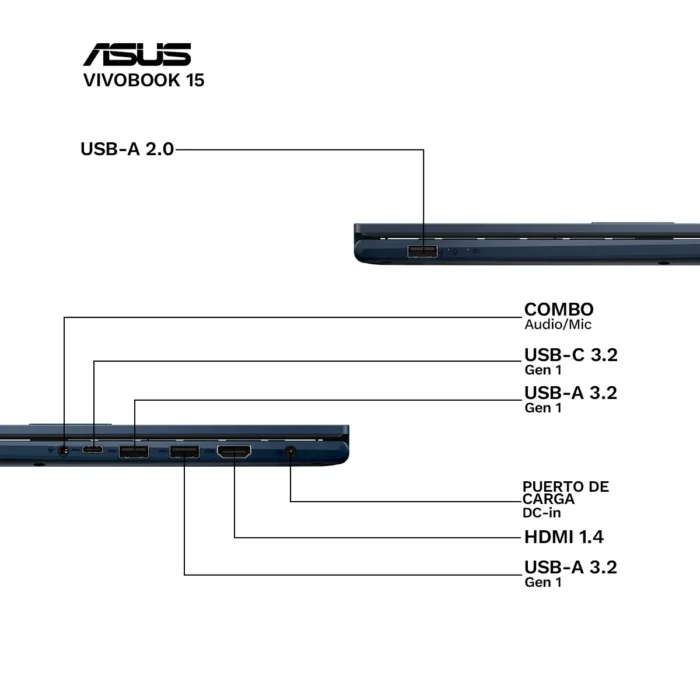 Laptop ASUS Vivobook 15 Intel Core 3 100U - TEC (2) Laptop ASUS Vivobook 15 Intel Core 3 100U - TEC (2)