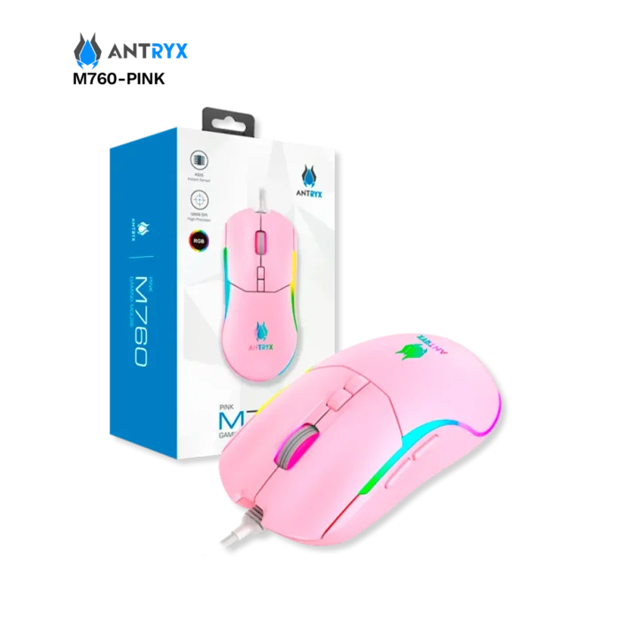 Mouse Gaming Antryx M760 Pink (1) Mouse Gaming Antryx M760 Pink (1)